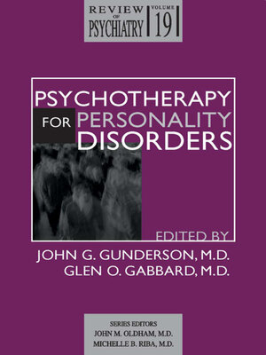 cover image of Psychotherapy for Personality Disorders